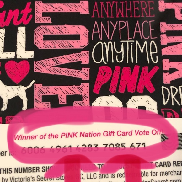 💕⭐️VS PINK⭐️💕GIFT CARD COLLECTION❣️🤗🎀🛍🎉 - Picture 8 of 8